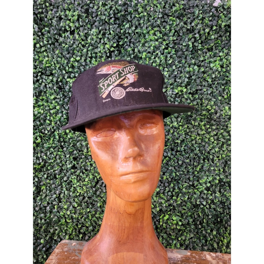 vtg 90s NATURE EDDIE BAUER Strapback Hat // fishing hiking outdoors animal bass